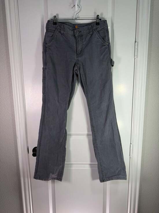 Carhartt Pants - Carhartt Original Fit Gray Canvas Work Pants Carpenter Utility Size 4 Regular
